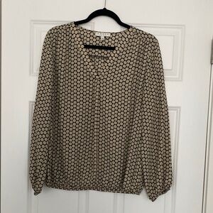 Polka Dot Long Sleeve Blouse